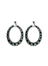 Load image into Gallery viewer, All For Glow Green and Silver Bling Earrings
