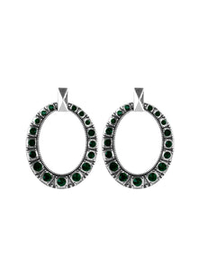 All For Glow Green and Silver Bling Earrings