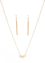 Load image into Gallery viewer, Shoot For The Stars Gold Necklace and Earrings
