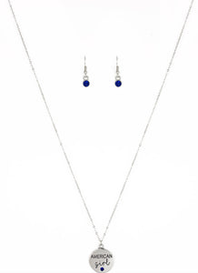 American Girl Blue Necklace and Earrings
