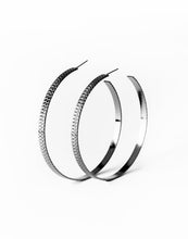 Load image into Gallery viewer, Retro Rebellion Black Hoop Earrings
