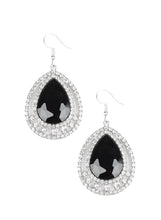 Load image into Gallery viewer, All Rise For Her Majesty Black and Bling Earrings
