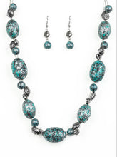 Load image into Gallery viewer, Gatherer Glamour Blue Necklace and Earrings
