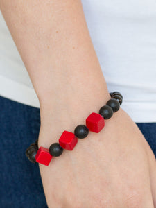 Purpose Black and Red Urban/Unisex Bracelet