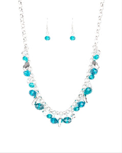Downstage Dazzle Blue Necklace and Earrings