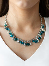 Load image into Gallery viewer, Downstage Dazzle Blue Necklace and Earrings
