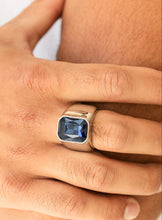 Load image into Gallery viewer, Scholar Men&#39;s/Unisex Blue and Silver Ring
