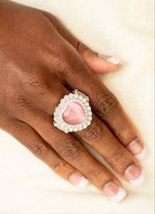 Lovely Luster Pink Moonstone Ring