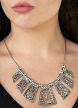 Load image into Gallery viewer, Vintage Vineyard Silver Necklace and Earrings
