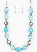 Load image into Gallery viewer, Very Voluminous Blue Necklace and Earrings
