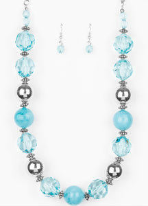 Very Voluminous Blue Necklace and Earrings