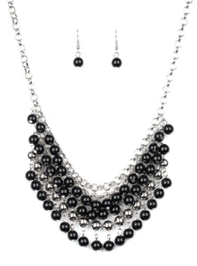 Jubilant Jingle Black Necklace and Earrings