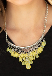 Rio Rainfall Yellow Necklace and Earrings