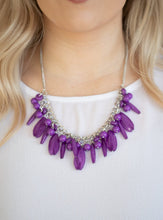 Load image into Gallery viewer, Miami Martinis Purple Necklace and Earrings
