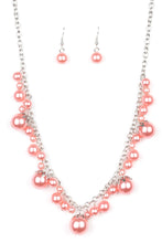 Load image into Gallery viewer, Uptown Pearls Coral Necklace and Earrings
