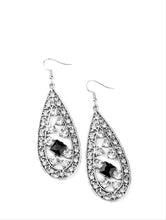 Load image into Gallery viewer, Drop-Dead Dazzle Black and Bling Earrings
