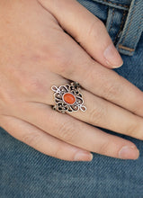 Load image into Gallery viewer, DEW Your Thing Orange Cat&#39;s Eye Ring
