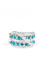 Load image into Gallery viewer, Elegant Effervescence Blue Bling Ring
