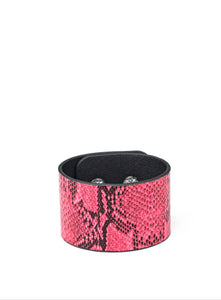 It's a Jungle Out There Pink Wrap Bracelet