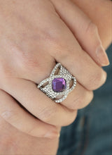 Load image into Gallery viewer, Triple Crown Twinkle Purple Bling Ring
