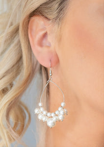 5th Avenue Appeal White Pearl Earrings