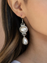 Load image into Gallery viewer, Icy Shimmer White Pearl and Bling Earrings
