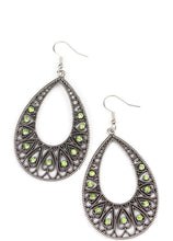 Load image into Gallery viewer, Love To Be Loved Green Bling Earrings
