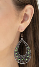 Load image into Gallery viewer, Love To Be Loved Green Bling Earrings
