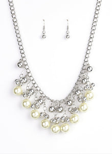 Pearl Appraisal Yellow Pearl and Silver Necklace and Earrings