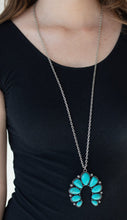 Load image into Gallery viewer, Stone Monument Blue Necklace and Earrings
