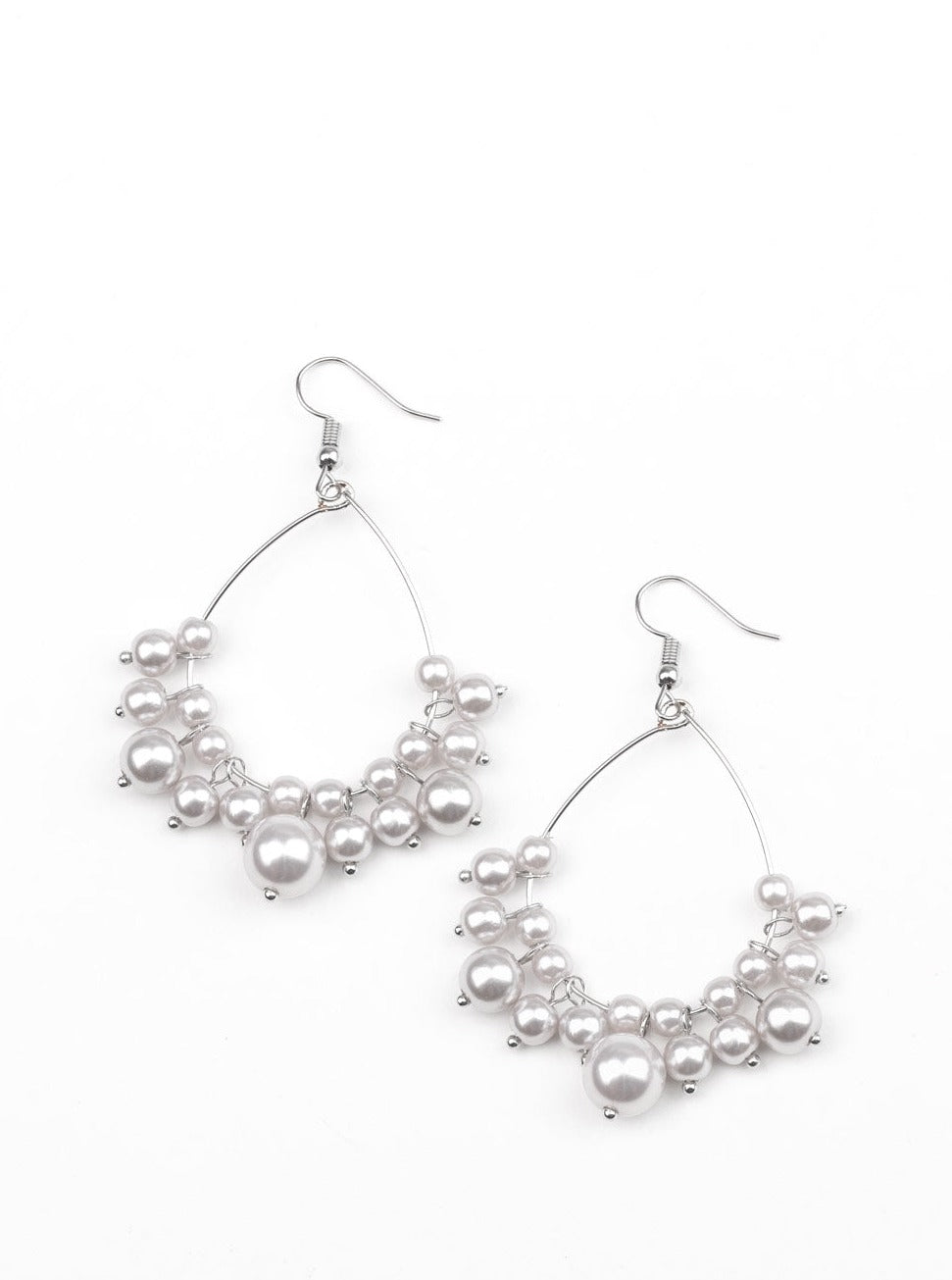 5th Avenue Appeal Silver Pearl Earrings