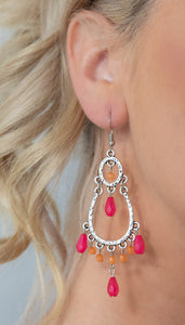 Summer Sorbet Pink and Orange Earrings