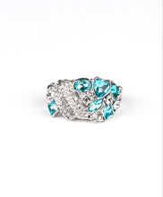 Load image into Gallery viewer, Sparkle Bust Blue Bling Ring
