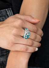 Load image into Gallery viewer, Sparkle Bust Blue Bling Ring
