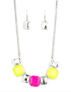 Royal Crest Neon Necklace and Earrings