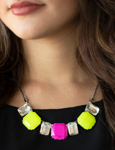 Royal Crest Neon Necklace and Earrings