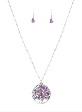 Load image into Gallery viewer, Naturally Nirvana Purple and Silver Necklace and Earrings
