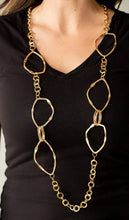 Load image into Gallery viewer, Abstract Artifact Gold Necklace and Earrings
