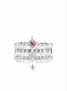 Triple Throne Twinkle Pink Bling Ring