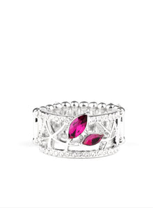 Tilted Twinkle Pink Bling Ring