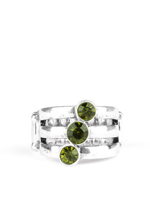 Triple The Twinkle Green Ring