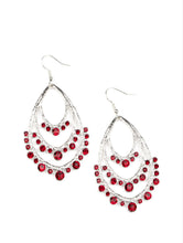 Load image into Gallery viewer, Break Out In TIERS Red Bling Earrings
