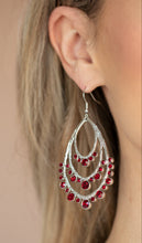 Load image into Gallery viewer, Break Out In TIERS Red Bling Earrings

