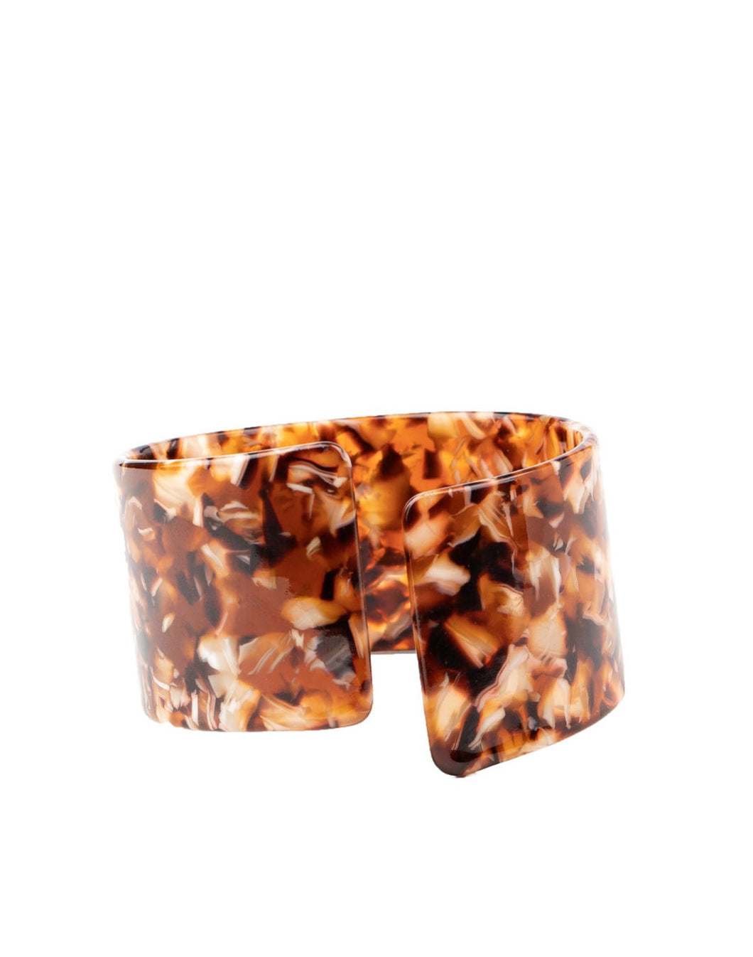 Haute Hustle Brown Acrylic Cuff Bracelet