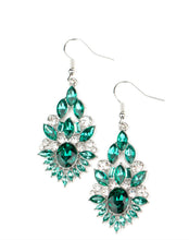 Load image into Gallery viewer, Ice Castle Couture Green Earrings
