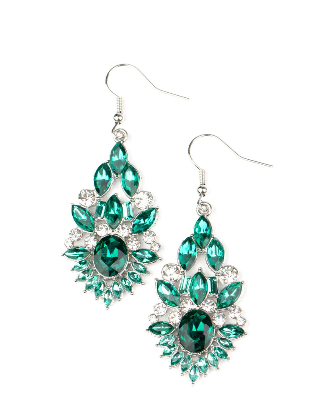 Ice Castle Couture Green Earrings