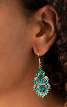 Load image into Gallery viewer, Ice Castle Couture Green Earrings
