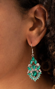 Ice Castle Couture Green Earrings