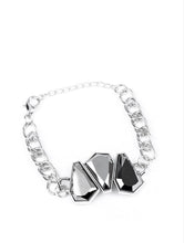 Load image into Gallery viewer, Raw Radiance Silver and Hematite Bracelet
