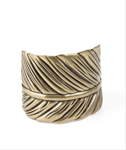 Where There's a QUILL, There's a Way Brass Bracelet